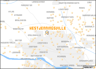 map of West Jenningsville