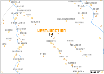 map of West Junction