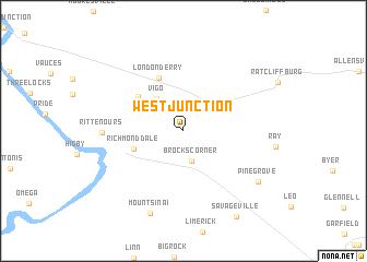 map of West Junction