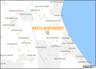 map of West Lake Forest