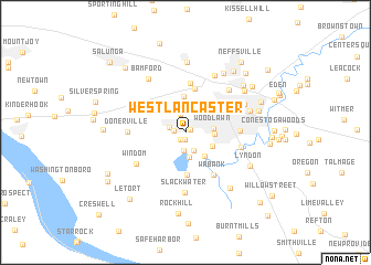 map of West Lancaster