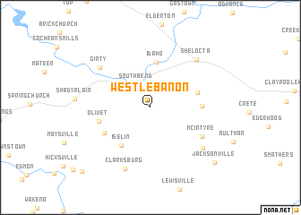 map of West Lebanon