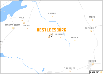 map of West Leesburg