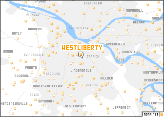 map of West Liberty