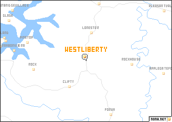 map of West Liberty