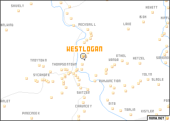 map of West Logan