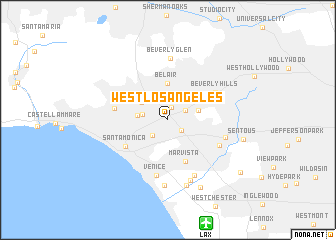 map of West Los Angeles