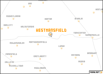 map of West Mansfield
