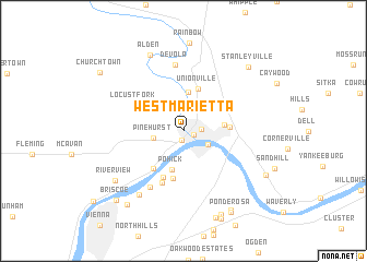 map of West Marietta