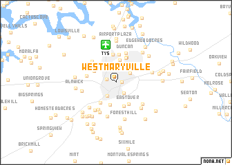 map of West Maryville