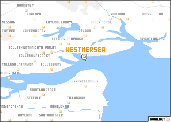 map of West Mersea