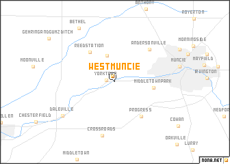 map of West Muncie