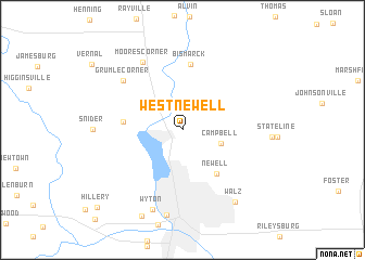 map of West Newell