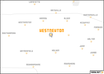 map of West Newton