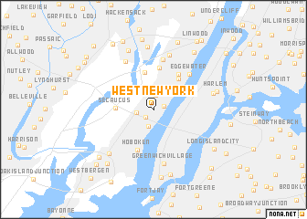 map of West New York