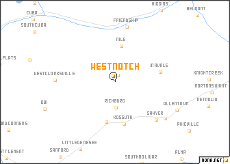 map of West Notch