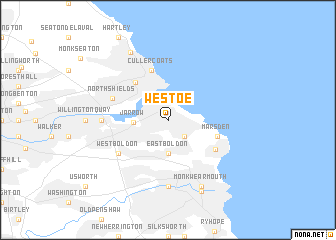 map of Westoe