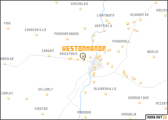 map of Weston Manor