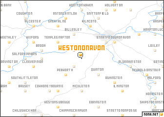 map of Weston on Avon