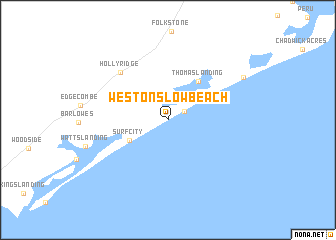 map of West Onslow Beach