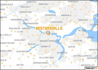 map of Westons Mills