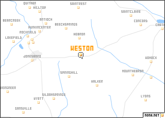 map of Weston