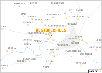 map of Westover Hills