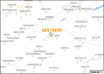 map of West Penn