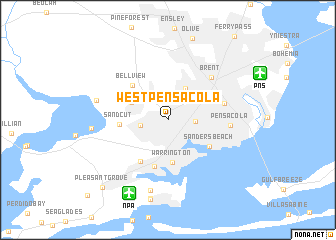 map of West Pensacola