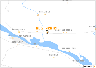 map of West Prairie