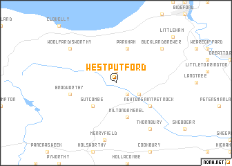 map of West Putford