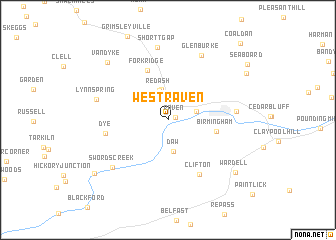 map of West Raven