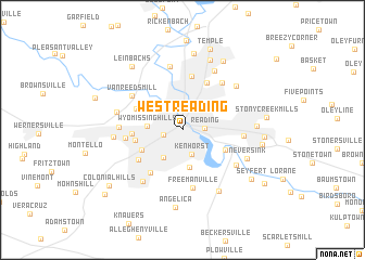 map of West Reading