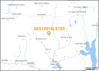 map of West Royalston