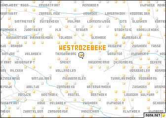 map of Westrozebeke