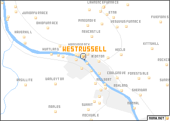 map of West Russell