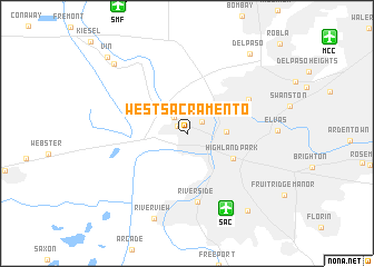 map of West Sacramento