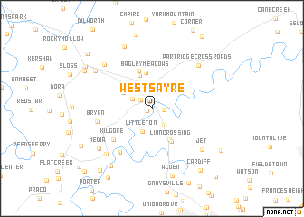 map of West Sayre