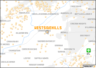 map of Westside Hills