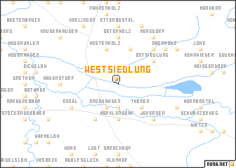 map of Westsiedlung