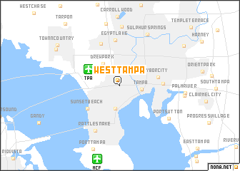 map of West Tampa