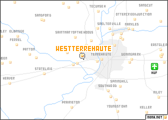 map of West Terre Haute