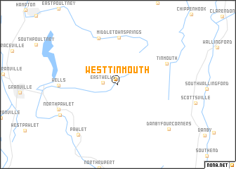 map of West Tinmouth