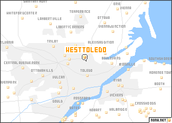 map of West Toledo