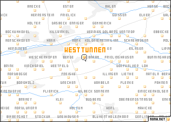 map of Westtünnen