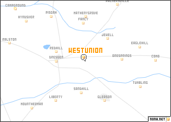 map of West Union