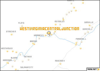 map of West Virginia Central Junction