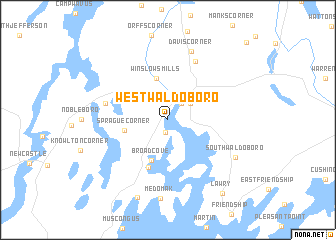 map of West Waldoboro