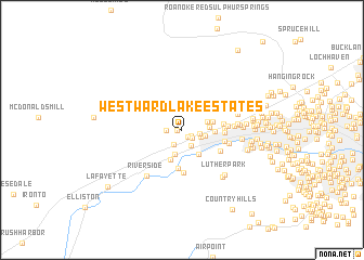 map of Westward Lake Estates