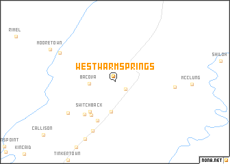 map of West Warm Springs